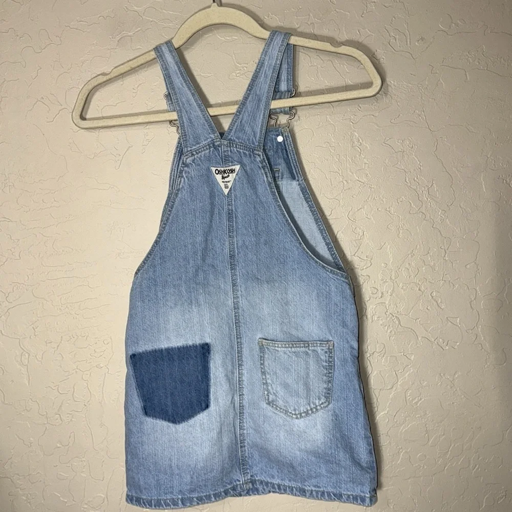 Oshkosh denim overalls dress girls size 8